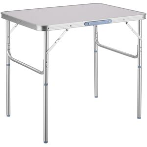 tectake Camping Klapptisch aus Aluminium 75x55x68cm - grau