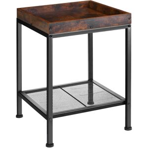 tectake Beistelltisch Rochester 41,5x41x56cm - Industrial Holz dunkel, rustikal