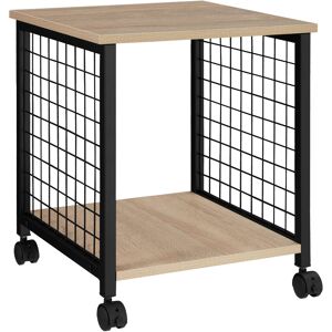 tectake Beistelltisch Gary 40x40x48cm - Industrial Holz hell, Eiche Sonoma