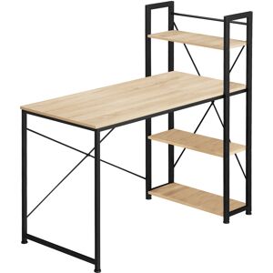 tectake Computer-Schreibtisch Hershey 122x61x120cm - Industrial Holz hell, Eiche Sonoma