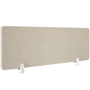 tectake Schreibtisch Trennwand Noisy mit abgerundeten Ecken - 160 x 40 cm, beige