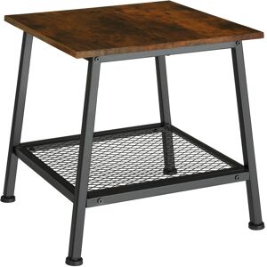 tectake Beistelltisch Bedford 45,5x45x47cm - Industrial Holz dunkel, rustikal