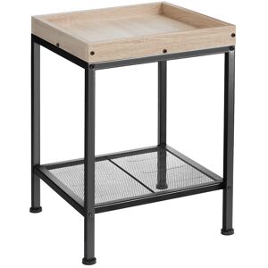 tectake Beistelltisch Rochester 41,5x41x56cm - Industrial Holz hell, Eiche Sonoma