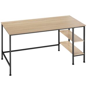 tectake Schreibtisch Donegal 140x60x76,5cm - Industrial Holz hell, Eiche Sonoma