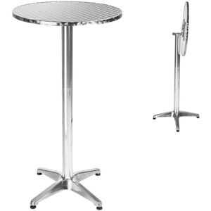 tectake Aluminium Bistrotisch Ø60cm klappbar höhenverstellbar - 5,8 cm