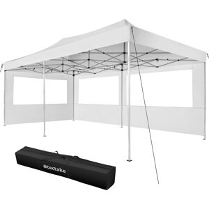 tectake Faltbarer Garten Pavillon 3x6m mit 2 Seitenteilen - weiss