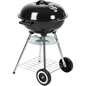 tectake Kugelgrill mit Rollen Ø 41,5cm - schwarz