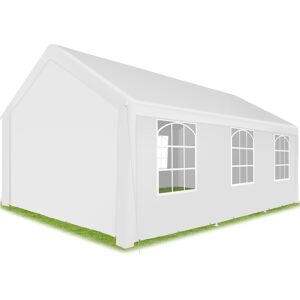 tectake Garten Pavillon 6x4m mit 4 Seitenteilen - weiss