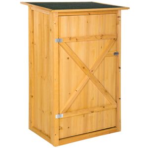 tectake Gartenschrank mit Flachdach - braun