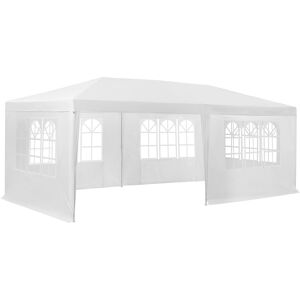 tectake Pavillon Vivara 6x3m mit 5 Seitenteilen - weiss