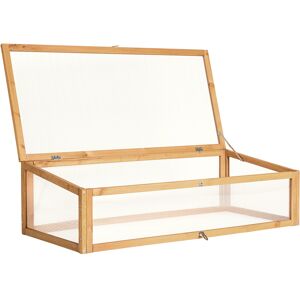 tectake Frühbeet-Aufsatz für Hochbeet 115x53x34cm - braun