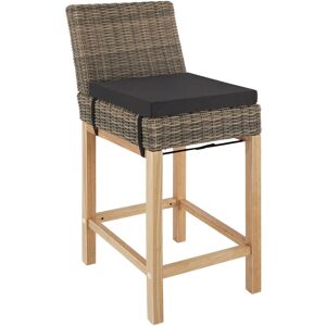 tectake Rattan Barstuhl Latina - natur