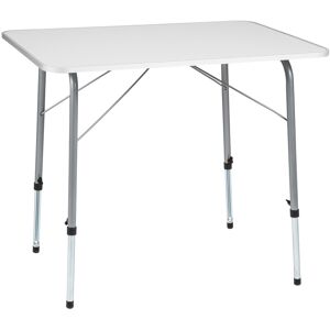 tectake Camping Klapptisch höhenverstellbar 80x60x68cm - grau