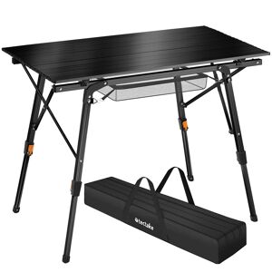 tectake Aluminium Campingtisch Tina faltbar höhenverstellbar - schwarz