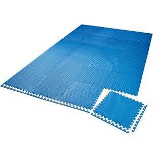 tectake Bodenschutzmatte 24-tlg. - blau