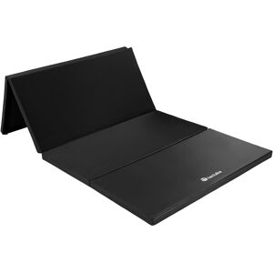 tectake Gymnastikmatte klappbar und erweiterbar 240x120x5cm - schwarz