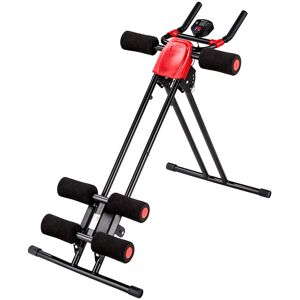 tectake Bauchtrainer mit Trainingscomputer - schwarz/rot