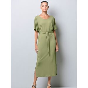 alba moda Kleid mit Bindegürtel grün 44