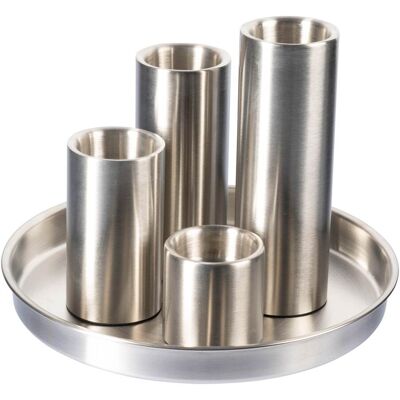 viva domo Kerzenteller „Edelstahl“, 5-teilig viva domo Kerzenteller „Edelstahl“, 5-teilig