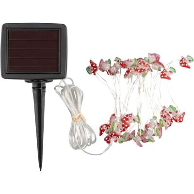 viva domo LED-Solar-Lichterkette „Fliegenpilz“, 4,9 m viva domo LED-Solar-Lichterkette „Fliegenpilz“, 4,9 m