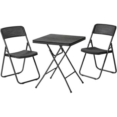 viva domo Platzspar-Sitzgruppe "Rattanoptik" viva domo Platzspar-Sitzgruppe "Rattanoptik"