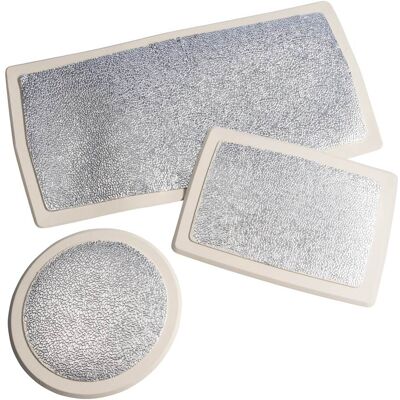 TRI Hitzebeständiger Topfuntersetzer Weiß Silber - Topf- und Pfannenuntersetzer TRI Hitzebeständiger Topfuntersetzer Weiß Silber - Topf- und Pfannenuntersetzer