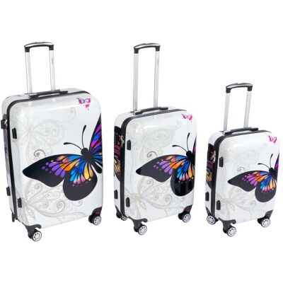 monzana Hartschalen-Kofferset „Schmetterling“, 3-teilig monzana Hartschalen-Kofferset „Schmetterling“, 3-teilig