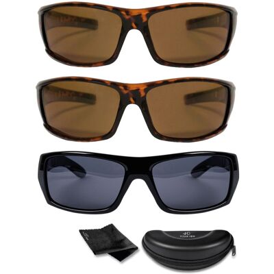 Polarisierte Sonnenbrille HD Polar View, 3 Stück braun schwarz Polarisierte Sonnenbrille HD Polar View, 3 Stück braun schwarz