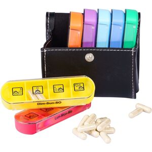 Wellys Pillenbox 7 Tage mit Etui mehrfarbig