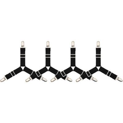 TRI Profi-Betttuchspanner, 4 Stück schwarz TRI Profi-Betttuchspanner, 4 Stück schwarz