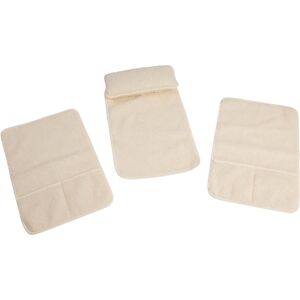 K&N Schurwolle Sesselkissen und Armlehnenschoner-Set, 3-teilig, Schurwolle beige