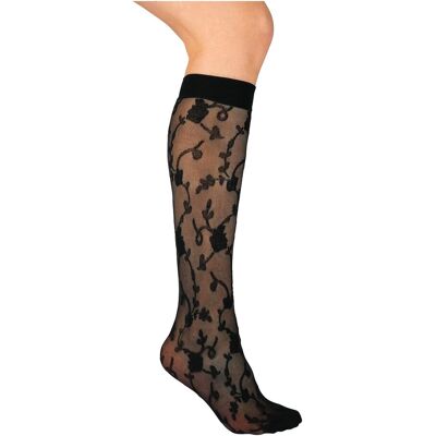 Motiv-Kniestrümpfe, 4 Paar schwarz Motiv-Kniestrümpfe, 4 Paar schwarz