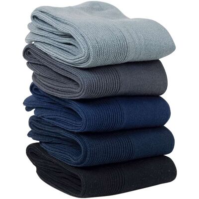 MODERNE HAUSFRAU Blau Grau Gesundheits-Socken - 5 Paar MODERNE HAUSFRAU Blau Grau Gesundheits-Socken - 5 Paar