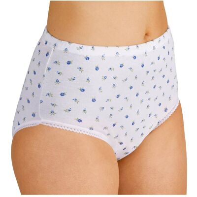 Sicherheits-Miederhose Damen "Blumen" weiss blau M female Sicherheits-Miederhose Damen "Blumen" weiss blau M female