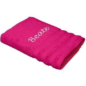 Optisplash Duschtuch personalisiert mit Namen, 70x140 cm, 100% Baumwolle pink female