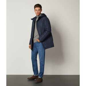 Falconeri Parka-Daunenjacke aus Kaschmir Ultrafine Mann Marineblau Größe 56