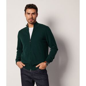 Falconeri Cardigan mit durchgehendem Reißverschluss aus Kaschmir Ultrasoft Mann Verde Bosco Größe 48