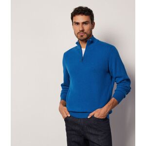 Falconeri Pullover mit hohem Kragen und halbem Reißverschluss aus Kaschmir Ultrasoft Mann Enzianblau Größe 54