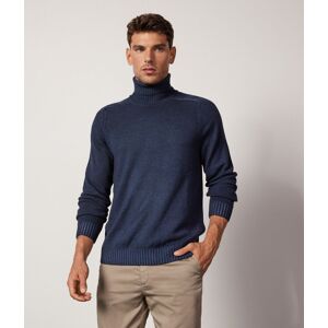 Falconeri Rollkragenpullover aus Kaschmir Ultrasoft Mann Marineblau Stückgefärbt Größe 56