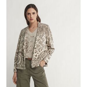 Falconeri Jacquard-Blazer Frau Natur Größe LL