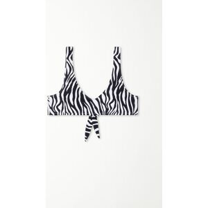 Tezenis Bikini-Bra-Top mit Ausschnitt und herausnehmbaren Polstern Timeless Zebra Frau Größe M