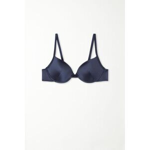 Tezenis Gepolstertes, meerblaues Push-up-Bikinioberteil Shiny Frau Blau Größe 80