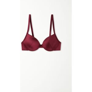 Tezenis Gepolstertes, bordeauxfarbenes Push-up-Bikinioberteil Shiny Frau Rot Größe 90