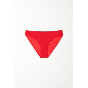 Tezenis Klassischer Bikinislip aus recycelter Mikrofaser mit Rippenmuster Frau Rot Größe S