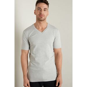 Tezenis T-Shirt mit V-Ausschnitt aus Stretch-Baumwolle Mann Grau Größe XL