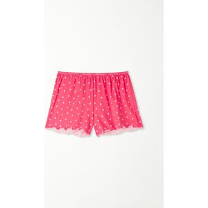 Tezenis Shorts aus bedruckter Baumwolle Viskose mit Muschelsaum Frau Größe M