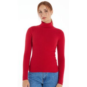 Tezenis Mittelschwerer Pullover mit geripptem Rollkragen und langen Ärmeln mit Wolle Frau Rot Größe S