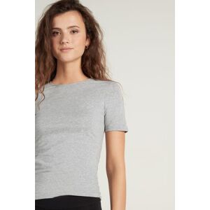 Tezenis T-Shirt mit Rundhalsausschnitt aus Stretch-Baumwolle Frau Grau Größe XL