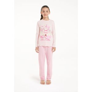 Tezenis Langer Pyjama aus Baumwolle mit „Little Princess“-Print Mädchen Rosa Größe 2-3