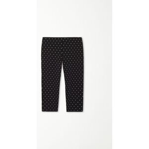 Tezenis Capri-Leggings aus bedruckter Baumwolle Mädchen Schwarz Größe 4-5